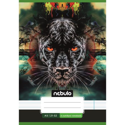 Füzet, A5, 4. osztályos vonalas, 21-32, Vagány minták, II., 16 db/csomag Nebulo