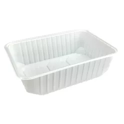   Elviteles doboz - szögletes alj PP 750 ml 50 db/csomag fehér