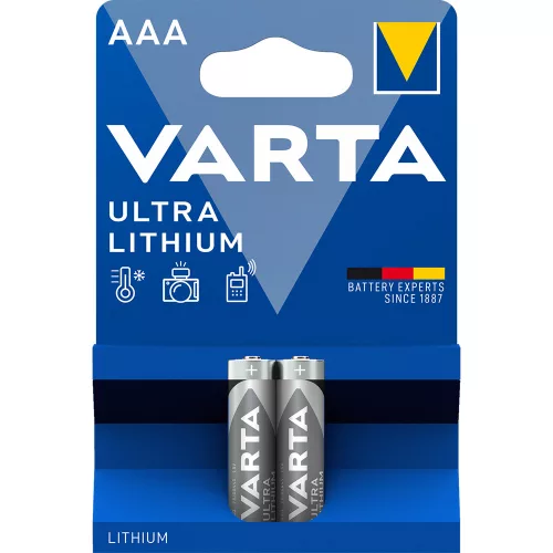 Elem AAA mikro LR03 Industrial 2 db/csomag, Varta Ultra Lithium