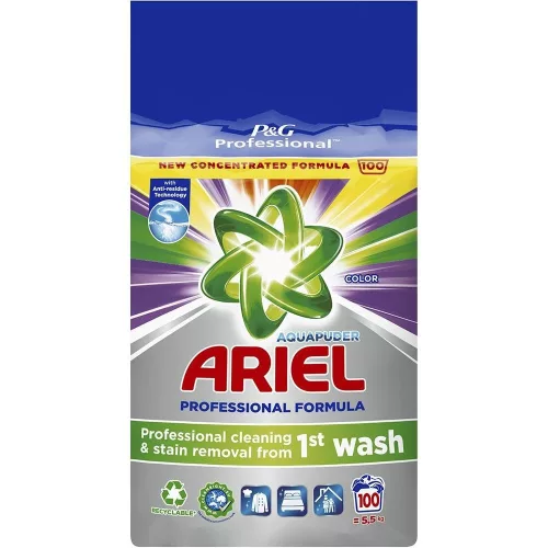 Mosópor 5,5 kg (100 mosás) színes ruhákhoz Ariel Professional Color