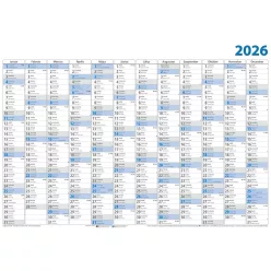   PLAKáTNAPTáR 980 × 680 MM, FEHéR LAPOKKAL KéK íVBEN DAYLINER 2027.