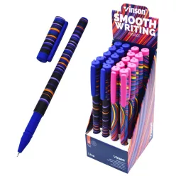   Golyóstoll kupakos, 0,7mm Vinson Line A22 vegyes test displ 20 db/display