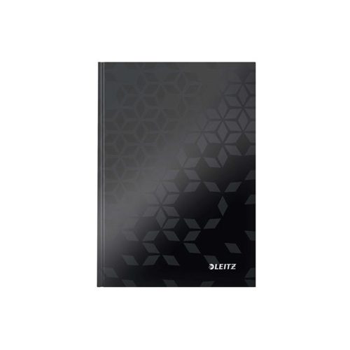 Beírókönyv A5, vonalas, 80 lap, keményfedeles, LEITZ  Wow fekete