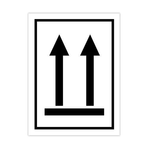 Információs címke, papír Csomag helyzete fölfelé 7,5cmx10cm 300db/tekercs