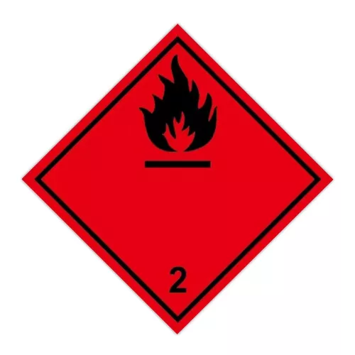 Információs címke, papír Gyúlékony gázok 2.1 10cmx10cm 300db/tekercs