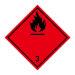   Információs címke, papír Gyúlékony gázok 3.1 10cmx10cm 300db/tekercs