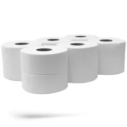  Toalettpapír 2 rétegű közületi átmérő: 19 cm 100 % cellulóz 100 m/tekercs 12 tekercs/csomag Bluering® hófehér