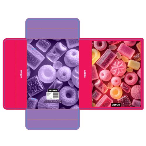 Füzetbox A5, hullámkarton, Candy, Nebulo