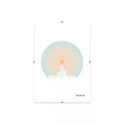 Képkeret, klipes, üveggel, 18x24 cm