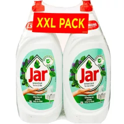 Mosogatószer 2 x 1350 ml kézi duopack Jar TeaTree&Mint