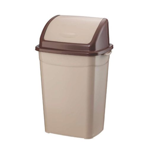 SZEMETES KUKA BILLENő FEDéLLEL MűANYAG 26 LITERES BARNA UP120P