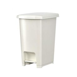 Szemetes kuka pedálos műanyag 40 literes fehér UP402-001