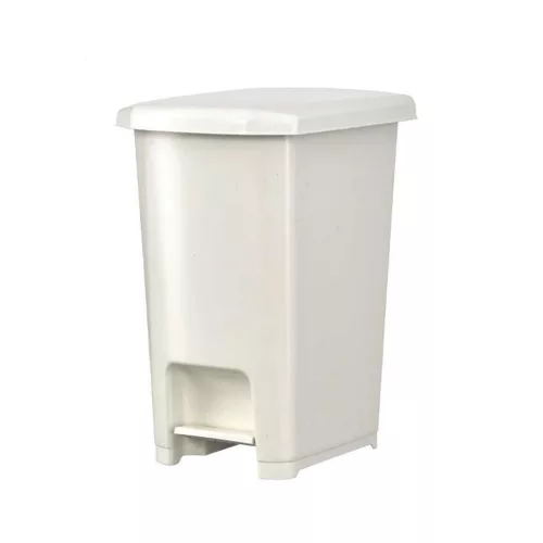Szemetes kuka pedálos műanyag 40 literes fehér UP402-001