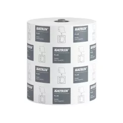   Kéztörlő 2 rétegű tekercses átmérő: 19 cm perforáció 6 tekercs/karton System Katrin_97449 fehér