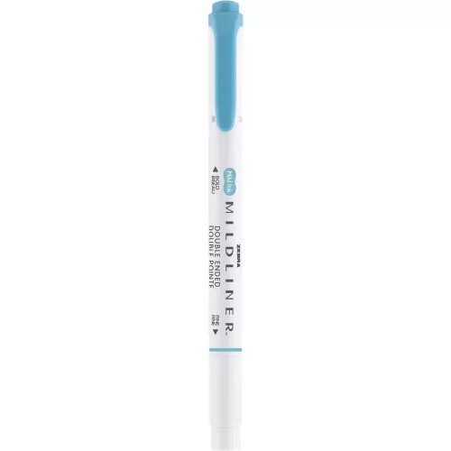 Szövegkiemelő 1,0/3,5 mm, kétvégű, Zebra Mildliner Warm, füstkék