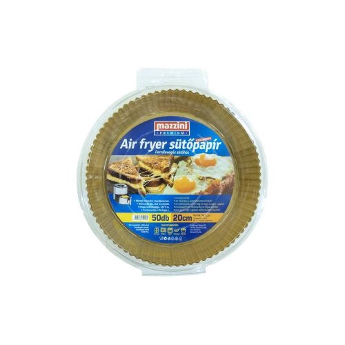 Sütőpapír Air Fryer forrólevegős sütőbe kerek átmérő: 20 cm 50 db/csomag Premium Mazzini