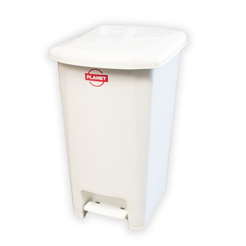 Szemeteskuka pedálos műanyag 25 literes fehér UP401-001