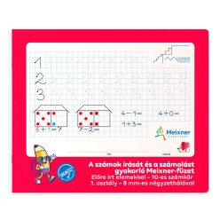   Füzet iskolai, 32lap, szám gyakorló előírt 1.osztályos fekvő Süni Meixner