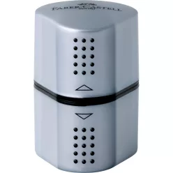 Hegyező 3lyukú tartályos GRIP 2001 Faber-Castell ezüst