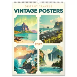  Falinaptár képes  330x460mm Vintage Posters – Distant Travels Realsystem 2027.