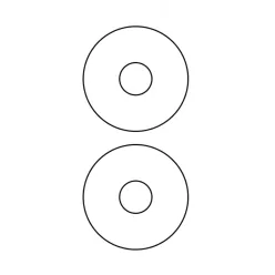 Etikett címke, CD-hez 117mm100 lap, 2 címke/lap 
