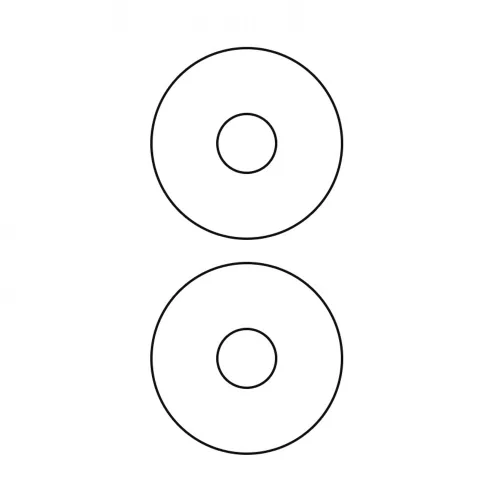 Etikett címke, CD-hez 117mm100 lap, 2 címke/lap 