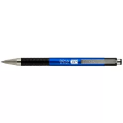  Golyóstoll 0,7mm, metál kék test, Zebra F-301A, írásszín kék