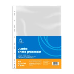   Genotherm lefűzhető, A4, 100 micron jumbo víztiszta Bluering® 10 db/csomag,
