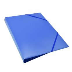   Gumis mappa A4, műanyag gerincvastagított 30mm, Bluering® kék
