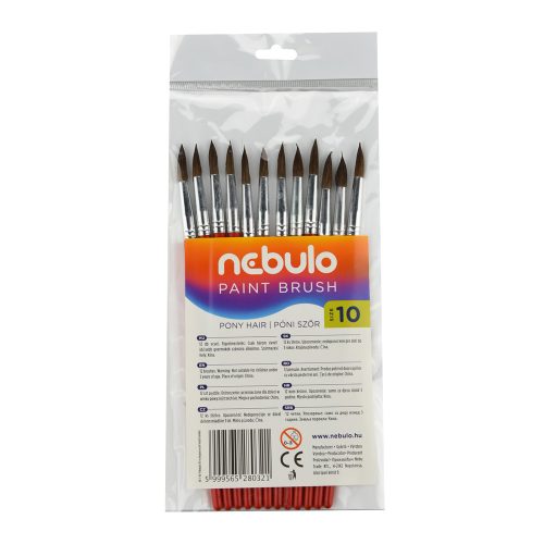 Ecset 10-es festett nyéllel 12 db/csomag, Nebulo