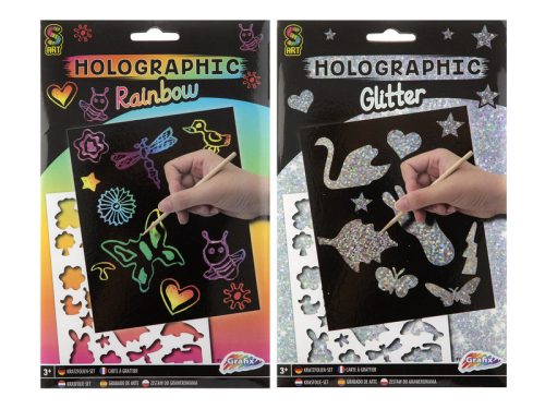 Grafix - A5 képkarcoló csillám / szivárvány 2 féle