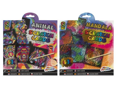 Grafix - képkarcoló 6 db 19,5x19,5cm, 2 féle