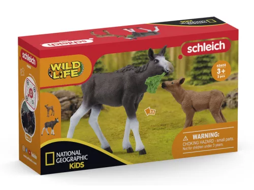 Schleich jávorszarvas borjúval (natgeo)