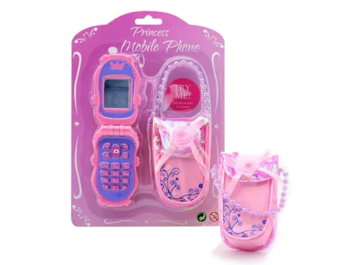 Játék mobiltelefon tokkal - rózsaszín