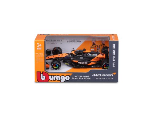 Bburago 1/43 F1 versenyautó - McLaren Racing MCL38 (2024)