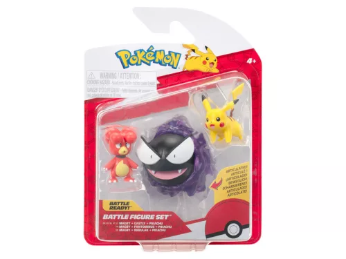 Pokémon 3 db-os figura - Magby, Pikachu, Gastly