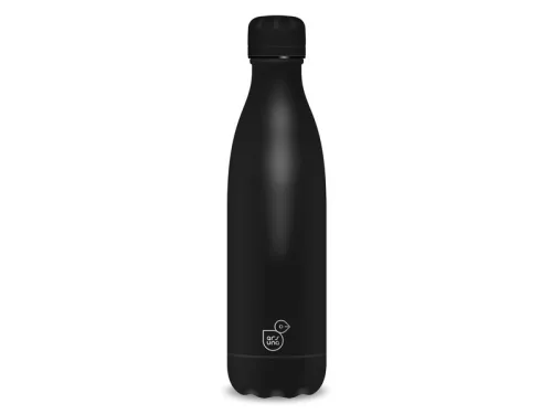 Duplafalú fémkulacs 600ml - Fekete