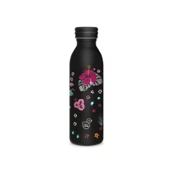 Duplafalú fémkulacs 600ml - Black hibiscus