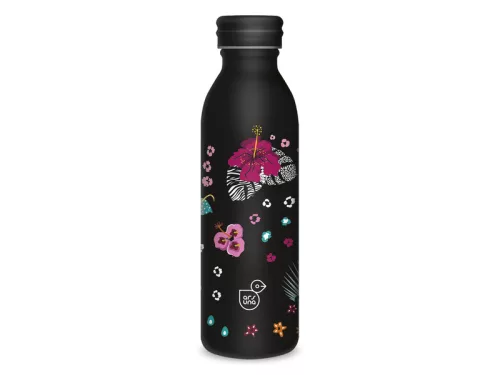Duplafalú fémkulacs 600ml - Black hibiscus