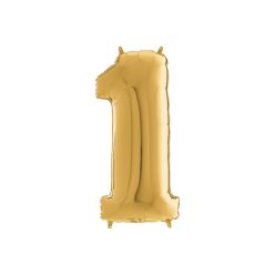 Héliumos fólia lufi, 1-es szám, 65 cm, arany