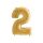 Héliumos fólia lufi, 2-es szám, 65 cm, arany