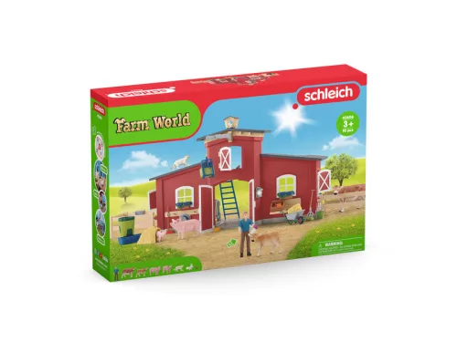 Schleich vörös pajta állatokkal SLH42606