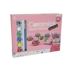 Csináld magad! Festhető porcelán teáskészlet, 15 db-os