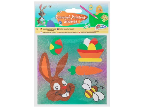 Húsvéti gyémántfestős marticák, 5 db/cs, 2 féle