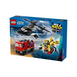   LEGO City Great Vehicles 60462 Helikopter, tűzoltóautó és tengeralattjáró egy csomagban