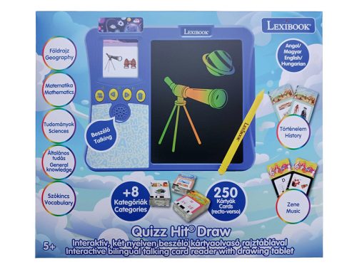 Beszélő kártyaolvasó rajztáblával angol/magyar