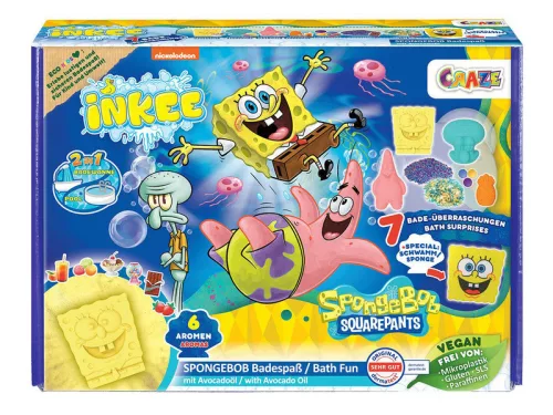 Inkee, vegan fürdő szett nagy SpongyaBob