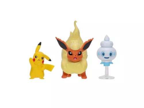 Pokémon 3 db-os figura csomag -  Pikachu, Vanillite, Flareon