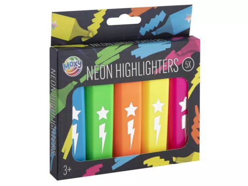 Neon színű szövegkiemelő, 5 db