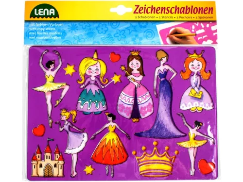 LENA: Hercegnős rajzolósablon 2 darabos készlet